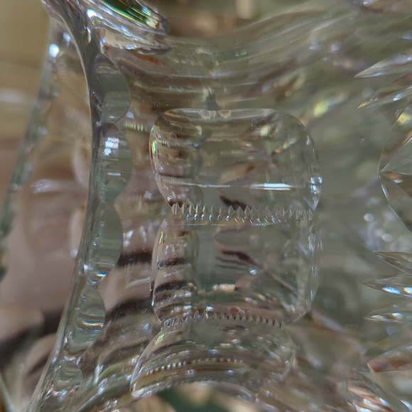 STUNNING Vintage Cross & Olive Crystal Pitcher - Picture 7 of 13